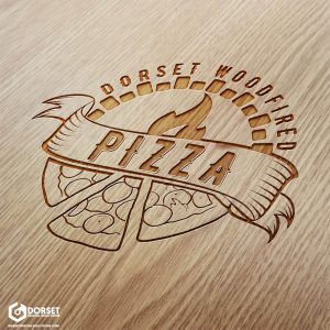 Dorset Wood Fired Pizza Logo [Wood Mock Up]