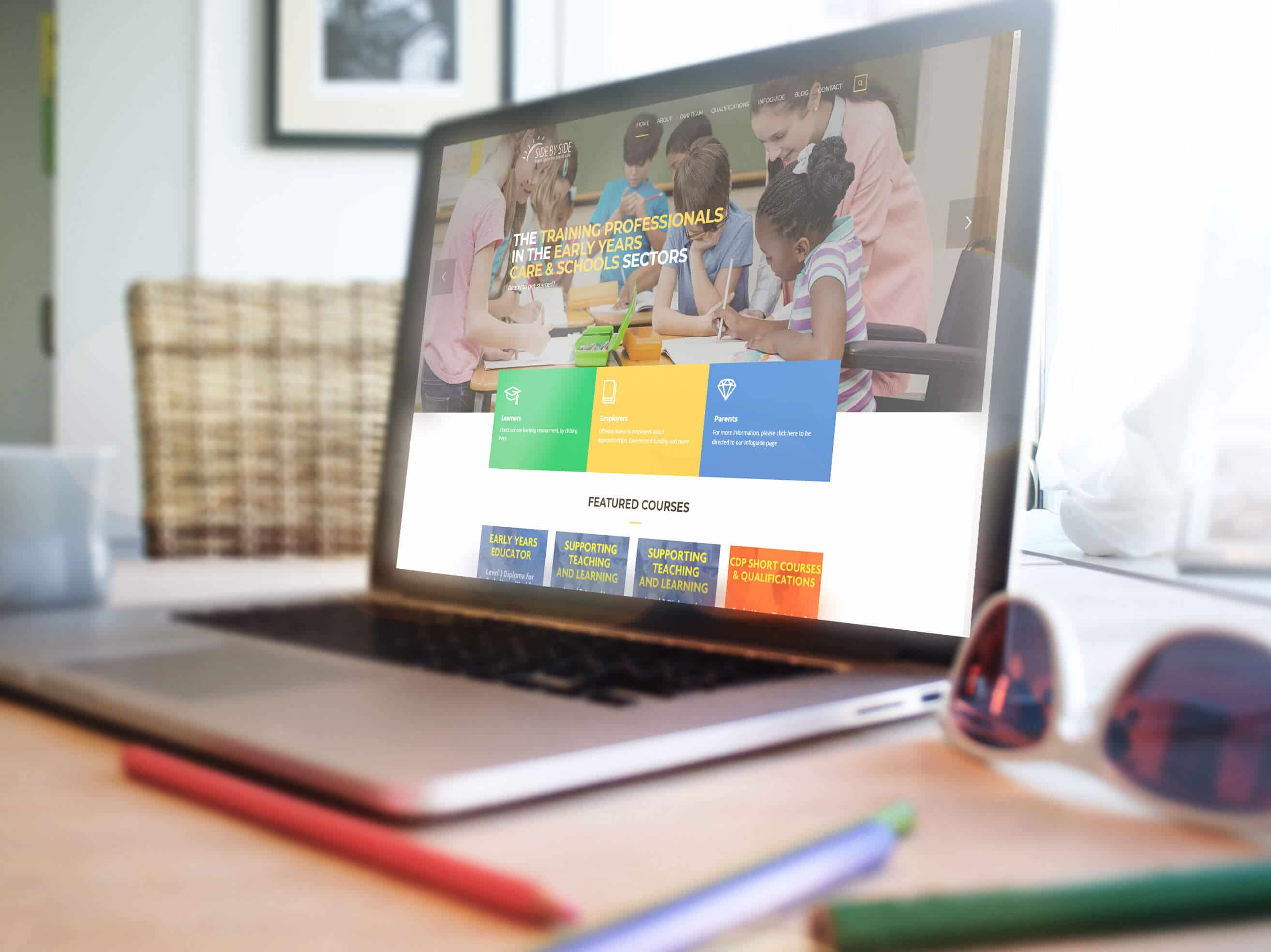 Side by Side Training Website Preview